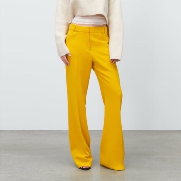 Zara Pants - ZARA Mustard Yellow Trousers